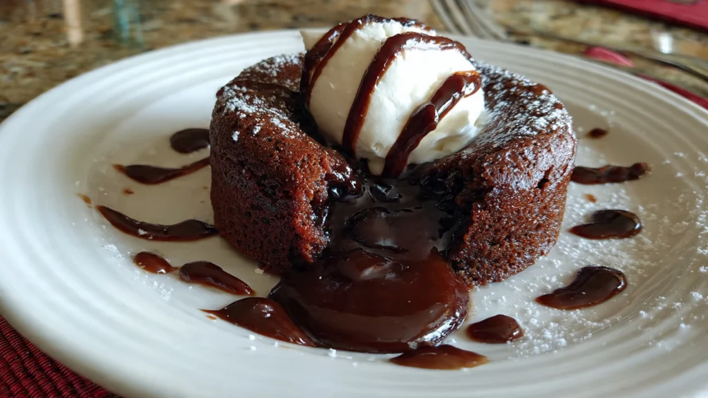 Easy chocolate lava cake
