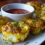 A muffin tin filled with the high-protein egg muffins recipe mixture sitting in a water bath (bain-marie) before baking in the oven.